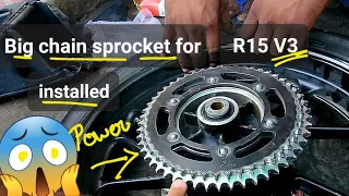 INCREASE POWER BIG CHAIN SPROCKET LOD AFTER INSANE POWER PICKUP IN R15 V3 // R15 V3 POWER INCREASE