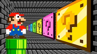 Super Mario: 100 Mystery Blocks But Only One Lets MARIO Escape! Super Mario 100 Blocks Challenge