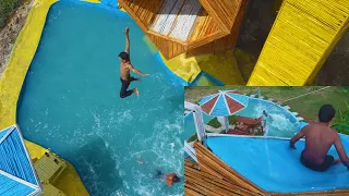 Amazing Top 2 ! Build Most Creative & Beautiful Bamboo Resort With Swimming Pool And Water Slide