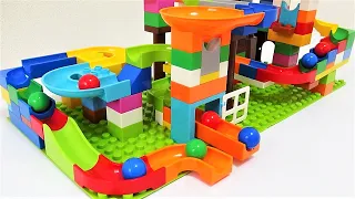 Marble Run Race ASMR ☆ Satisfying Building Blocks Original colorful course 3