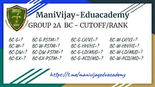 Group 2A BC CUTOFF and RANK 2024 | Possible of getting Job | Detailed analysis 🎉