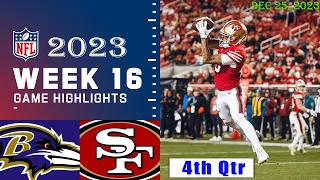 Baltimore Ravens vs San Francisco 49ers FINAL Week 16 FULL GAME 12/25/23 | NFL Highlights Today