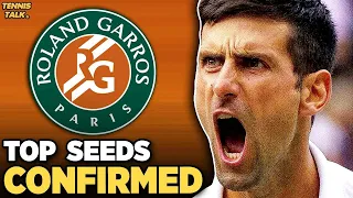 French Open 2024 Seeds Confirmed | Djokovic, Swiatek No. 1 | Tennis News