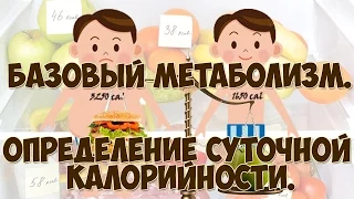 Определение суточной калорийности. Расчет базового уровня метаболизма