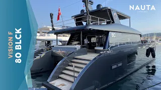 Vision F80 Black - il catamarano da 5.5 MLN - tour interni e cabine