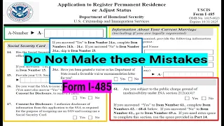 Top 5 Mistakes on Green Card Form I-485 || Must Check before Sending I-485