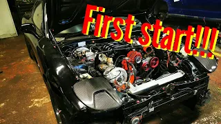 RX7 FD Blown Engine Rebuild ( part 3) FIRST START!!!