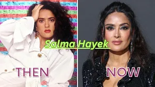 Salma Hayek from 1988 to 2023 #evolution #hollywood