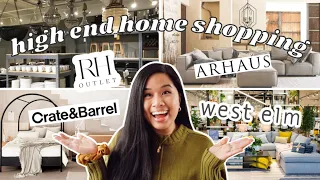 BUYING HIGH END FURNITURE *SHOP WITH ME* | RH Outlet, Crate and Barrel, Arhaus, West Elm