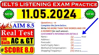 IELTS LISTENING PRACTICE TEST 2024 WITH ANSWERS | 11.05.2024