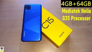 Realme C15 Power Blue SmartPhone Unboxing |4GB + 64GB with Mediatek Helio G35 Gaming Octa Processor