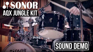 Sonor drums AQX Jungle Set sound demo featuring Agean Treasure Jazz cymbals