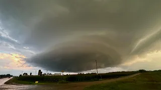 Tornado producing supercell near Perry, MI 8/11/2023