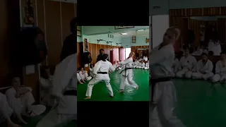 Urikumi Go Women Full-contact fight. The belt exam Sindoryu #karate #okinawakarate #sindoryu #fight