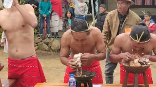 Tangkhul/ Naga Pork Meat Eating competition (KHAMOR ANGKHUI)2023