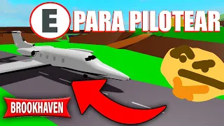 COMO VOLAR UN AVION EN ROBLOX BROOKHAVEN!