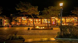 [4K HDR] Exploring Jeonju Hanok Village at Night