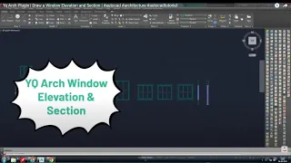 Yq Arch Plugin | Draw a Window Elevation and Section | #autocad #architecture #autocadtutorial
