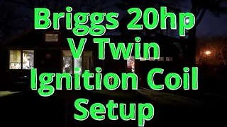 How to Test A 20hp V Twin Intek Briggs And Stratton Coil Magneto With a multimeter ~ Gap & Install