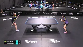 WTT Contender Doha Table 2 Day 2 Session 1 [ SUTHASINI SAWETTABUT (THA) VS GAPONOVA GANNA (UKB) ]