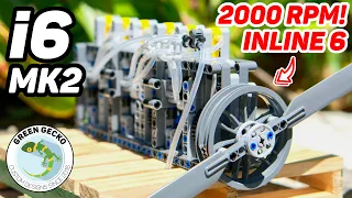 Lego Technic MK2 6 Cylinder Pneumatic Engine - 2000 RPM! - MK2 i6 LPE MOC - w/ Instructions