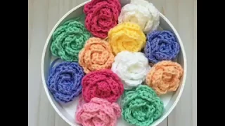 Crochet 3D Rose Flower Tutorial