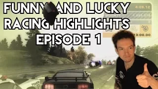 Funny and Lucky Racing Highlights Ep. 1 - Cars go to the MOON!