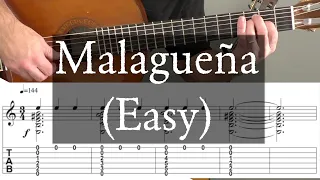 MALAGUENA - Easy Arrangement - Full Tutorial with TAB - Fingerstyle Guitar