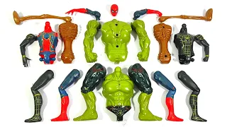 Avengers Toys Assemble Red Spider-Man vs Siren Head vs Black Spider-Man vs Hulk Smash