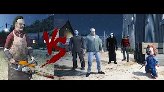Leatherface vs Jason Voorhees, Michael Myers, Ghostface, Chucky & Freddy Krueger (GTA 5)