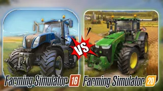 Fs16 vs Fs20 | Farming Simulator 16 and 20 graphics and gameplay Comparison | Timelapse |