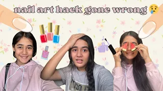 Nail art hack gone wrong 🥲 || Aakritisharmavlogs