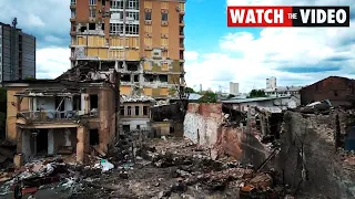 Drone Footage Shows Extent of Damage in Kharkiv, Ukraine