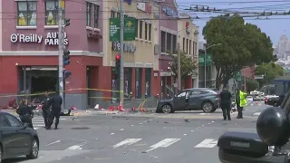 1 dead, 4 injured after police pursuit ends in horrific San Francisco Mission District crash