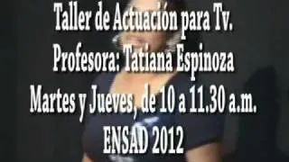 Tatiana Espinoza dictará Taller de Actuación para Televisión en enero y febrero 2012