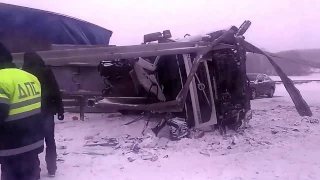 Авария на трассе М5 Урал в Челябинской области.
