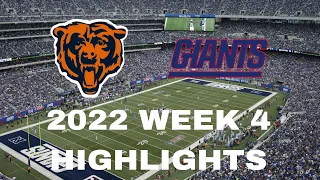 New York Giants vs Chicago Bears 2022 Week 4 Highlights