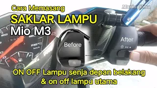 Cara Pasang/Ganti Saklar Lampu Mio M3 | Hemat Lampu dan Aki