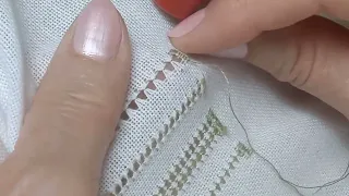 Ніна Іпатій - Майстер клас ручної вишивки 04 Техніка Подвійний прутик #вишиванка #вишивка #вишиванки