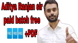 Aditya Ranjan sir paid batch free||Aditya Ranjan sir math PDF free| Aditya Ranjan math free me padhe