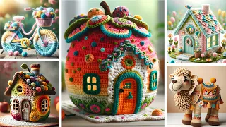 Never seen Such a beautiful Yarn knitted/crocheted pet house model! crochet Gift Ideas