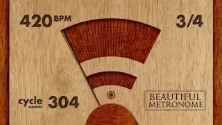 420 BPM 3/4 Wood Metronome HD