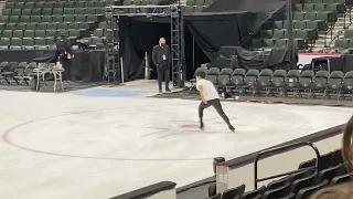 Nathan Chen practicing his routine