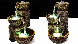 DIY Concrete Water Fountain ⛲ Homemade Craft Ideas