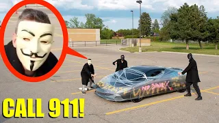 Drone catches crazy stalkers destroying Stromedy’s Lamborghini (He lost his mind!!)