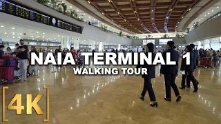 Walking Tour at NAIA Terminal 1 | Departures, Lounge, and Gates Tour | 4K | Parañaque, Philippines