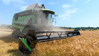 Deutz Fahr 7206 TBS & 5660 HTS Combines - Winter Barley Harvest - July 2021