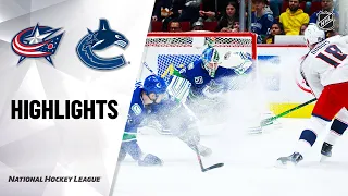 NHL Highlights | Blue Jackets @ Canucks 03/08/20