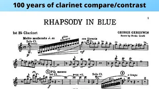 Rhapsody in Blue clarinet solo comparison - 100 years (almost)