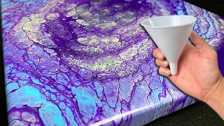 Dancing Funnel Pour Acrylic Painting Amazing Effects without Silicone Fluid Art with JMoPainting